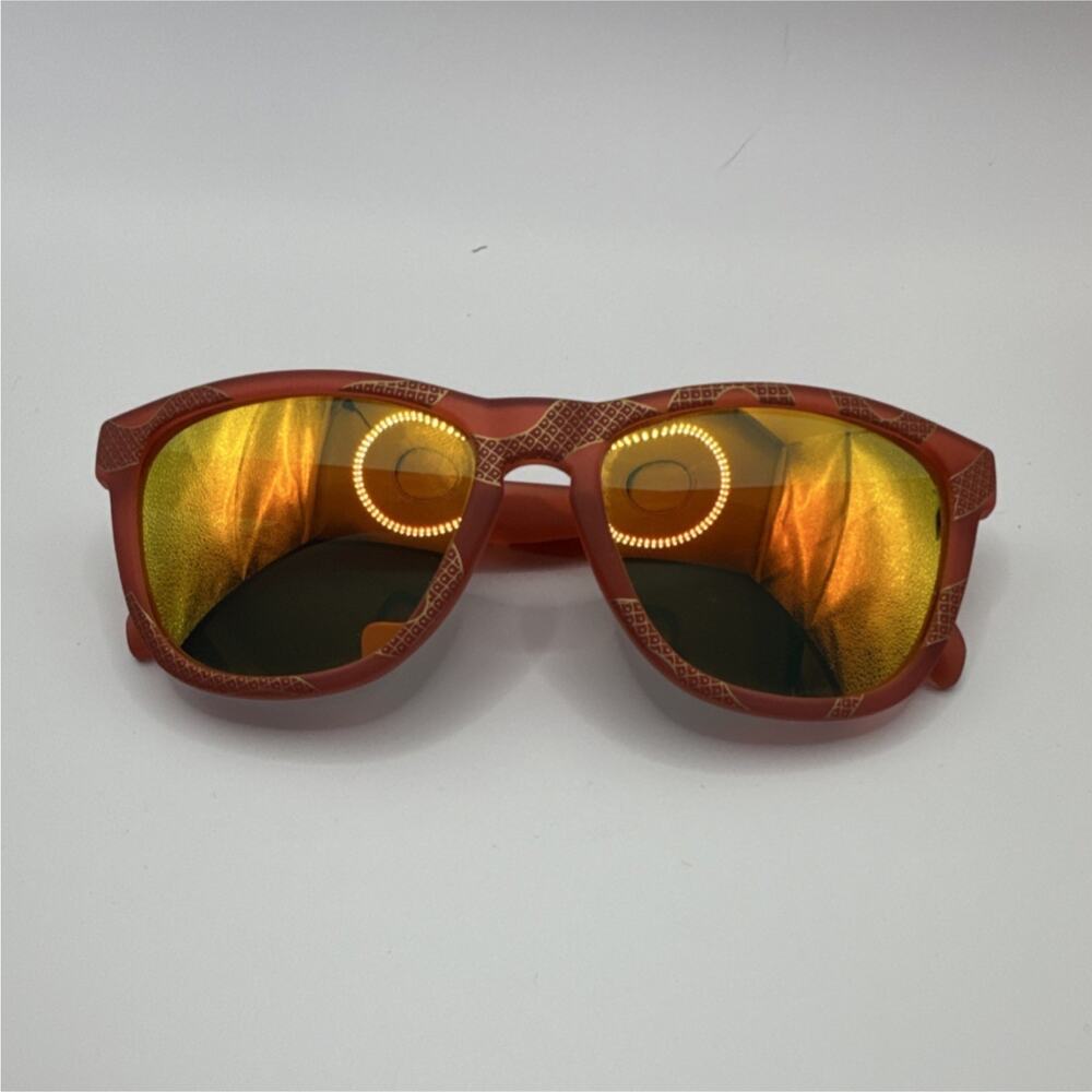 goodr Red Serpentine Dream Frame Sunglasses New Gold Polarized Lenses
